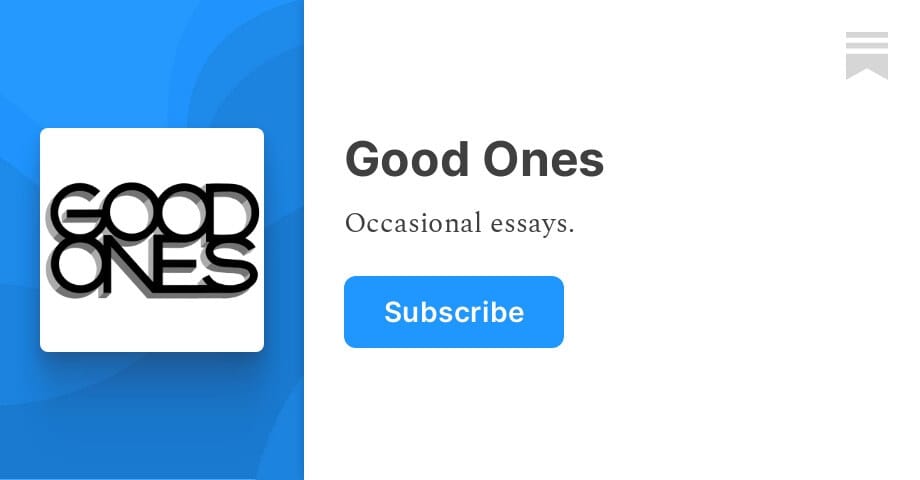 Intermission: The Return of Good Ones